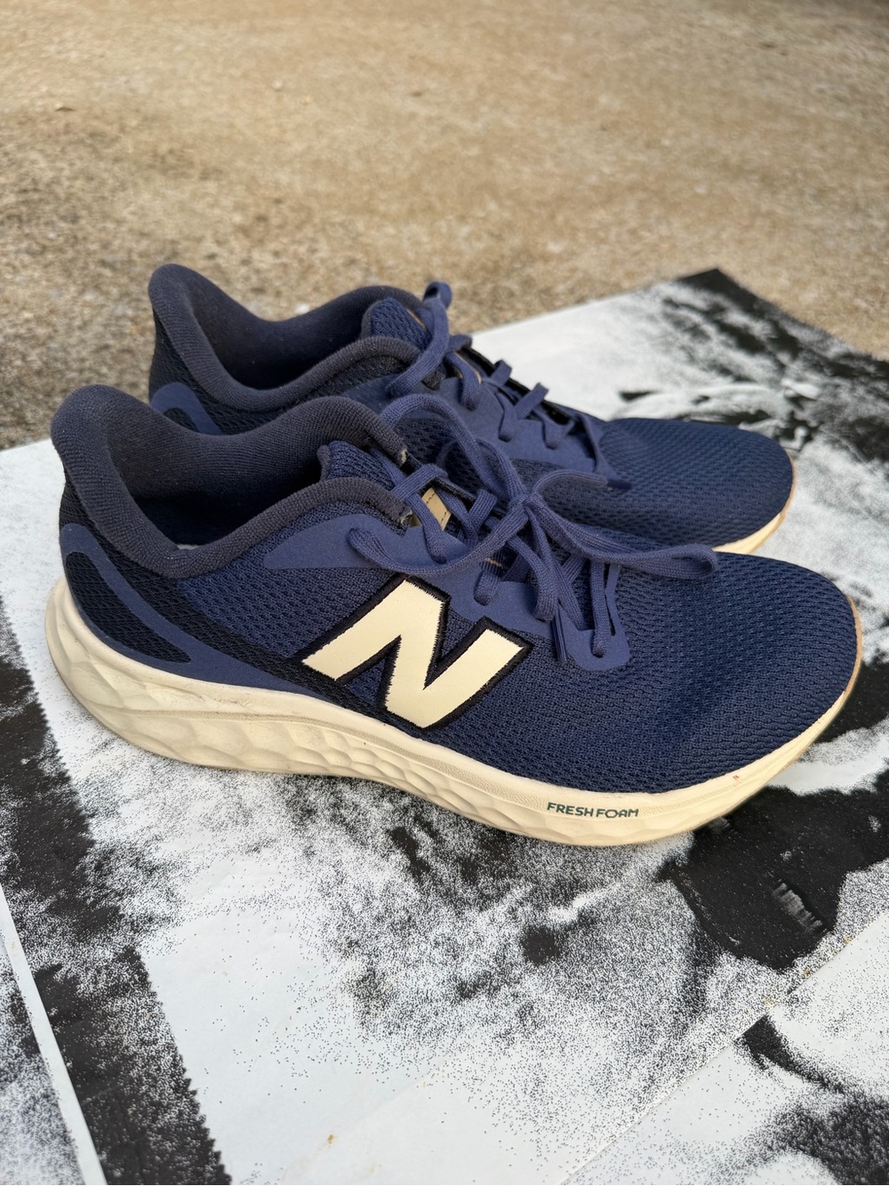New Balance Gray and White Shoe Size Tag Detail